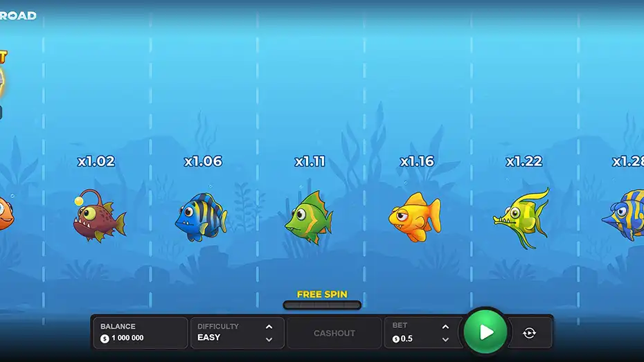 Fish Road Inout интерфейс игры